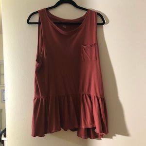 American Eagle Peplum Pocket Tank